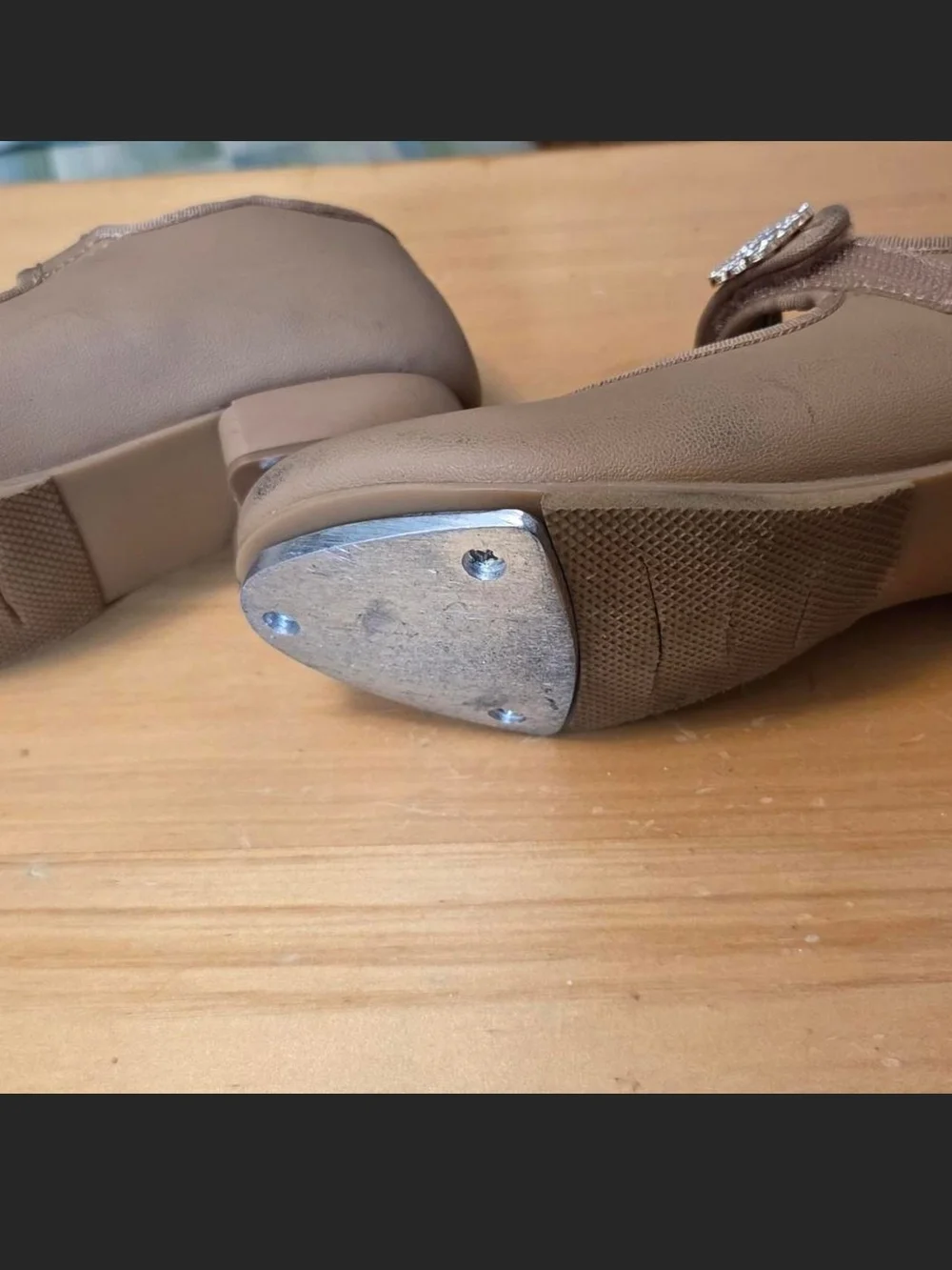 Stelle Little Girls Tap Shoes in Taupe, Size 12